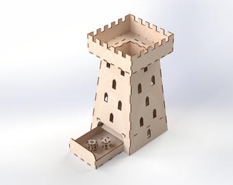 Laser Cut Dice Tower Plans, SVG DXF (Digital Download)