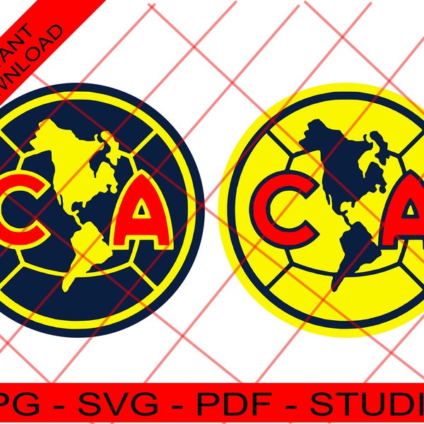 Svg Club America Logo - Etsy