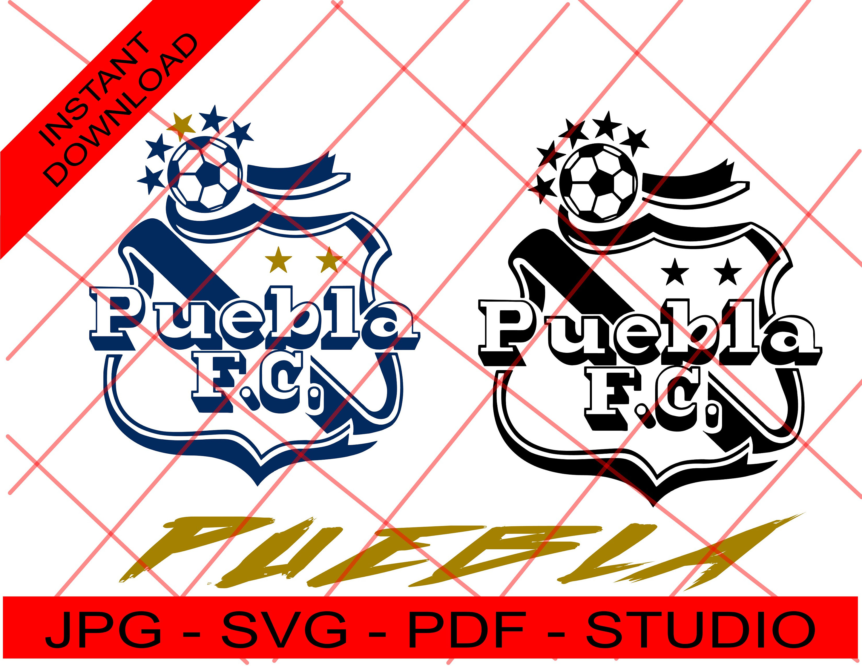 Club De Futbol Puebla Mexican Soccer Team Puebla. Archivos - Etsy Denmark