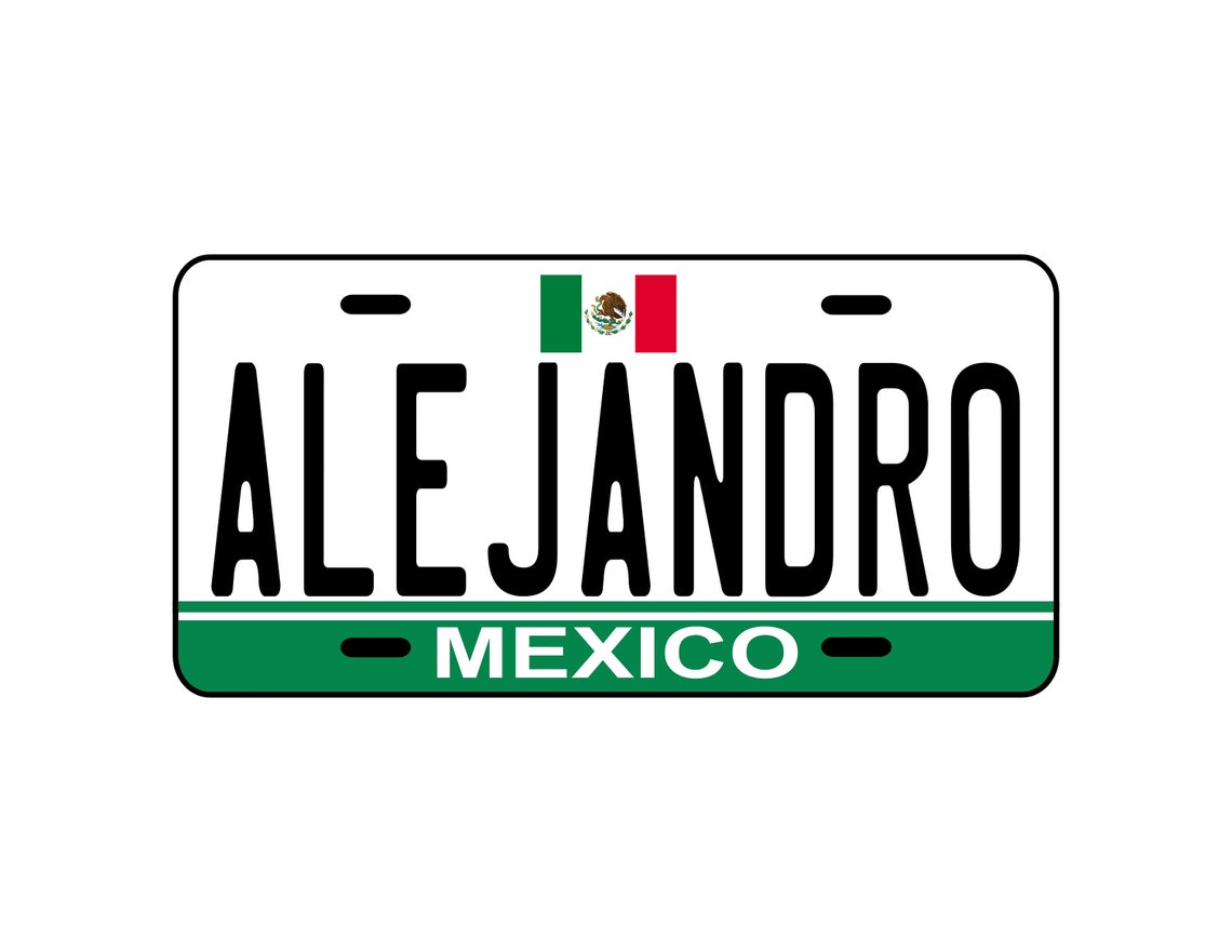 Placa Auto MEXICO Car Plate Mexico Campos De Aluminio Carro Etsy