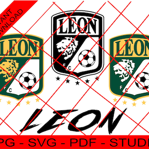 Logo Club LEON / Team Club Leon / Liga Mx Club Leon / Soccer Club Leon / Club Leon SVG/ Club Leon Vector/ SVG Cricut e altro ancora.