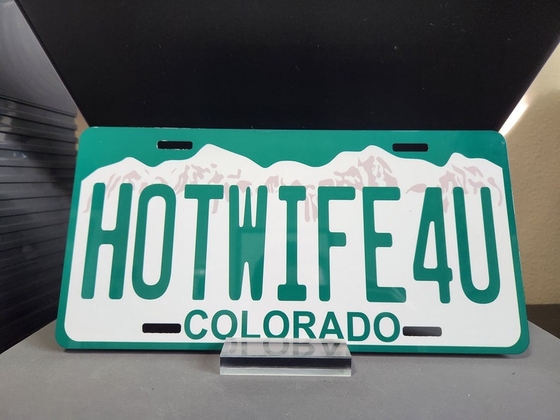 thumbnail image 2 of Mako Personalized Custom Aluminum Vanity License Plate For Colorado - Your Text Here 2 of 5