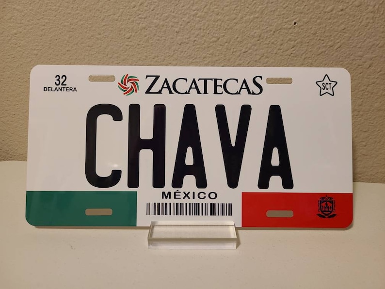 Personalized Aluminum Car Plates/ Car plate Mexico/ Car Plates of the States of Mexico/ Place your Text/ License plate image 8