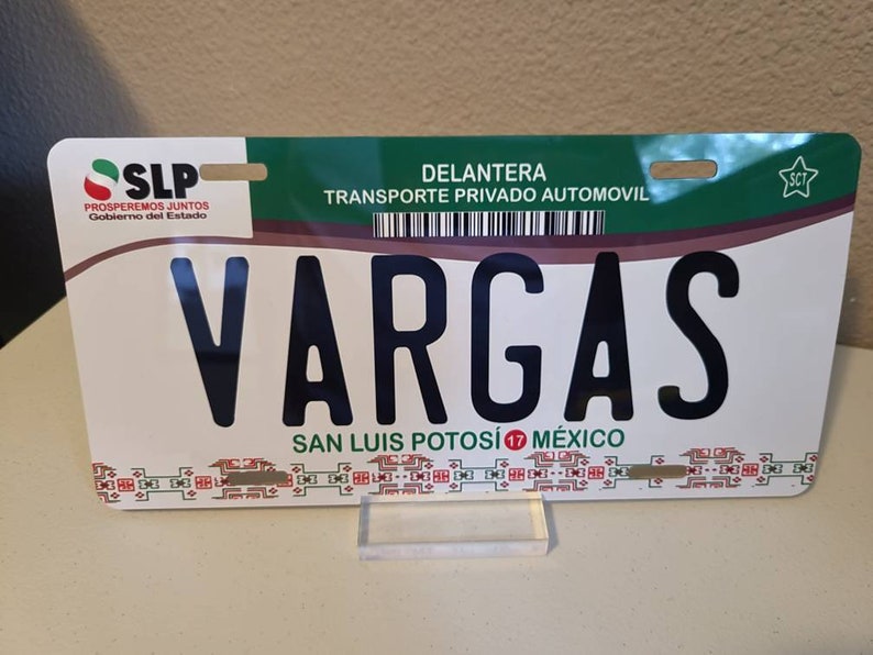 Personalized Aluminum Car Plates/ Car plate Mexico/ Car Plates of the States of Mexico/ Place your Text/ License plate image 6