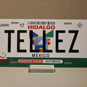 Personalized Aluminum Car Plates/ Car plate Mexico/ Car Plates of the States of Mexico/ Place your Text/ License plate image 7