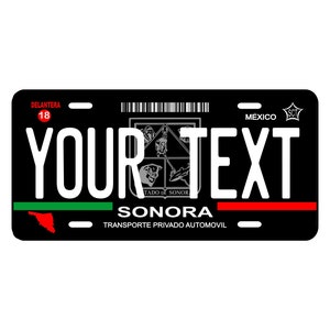 Car Plate State of Sonora, Car Plate Mexico, Car Plates of the States of Mexico. Car Plate Sonora, Decorative Plate Sonora, High Quality