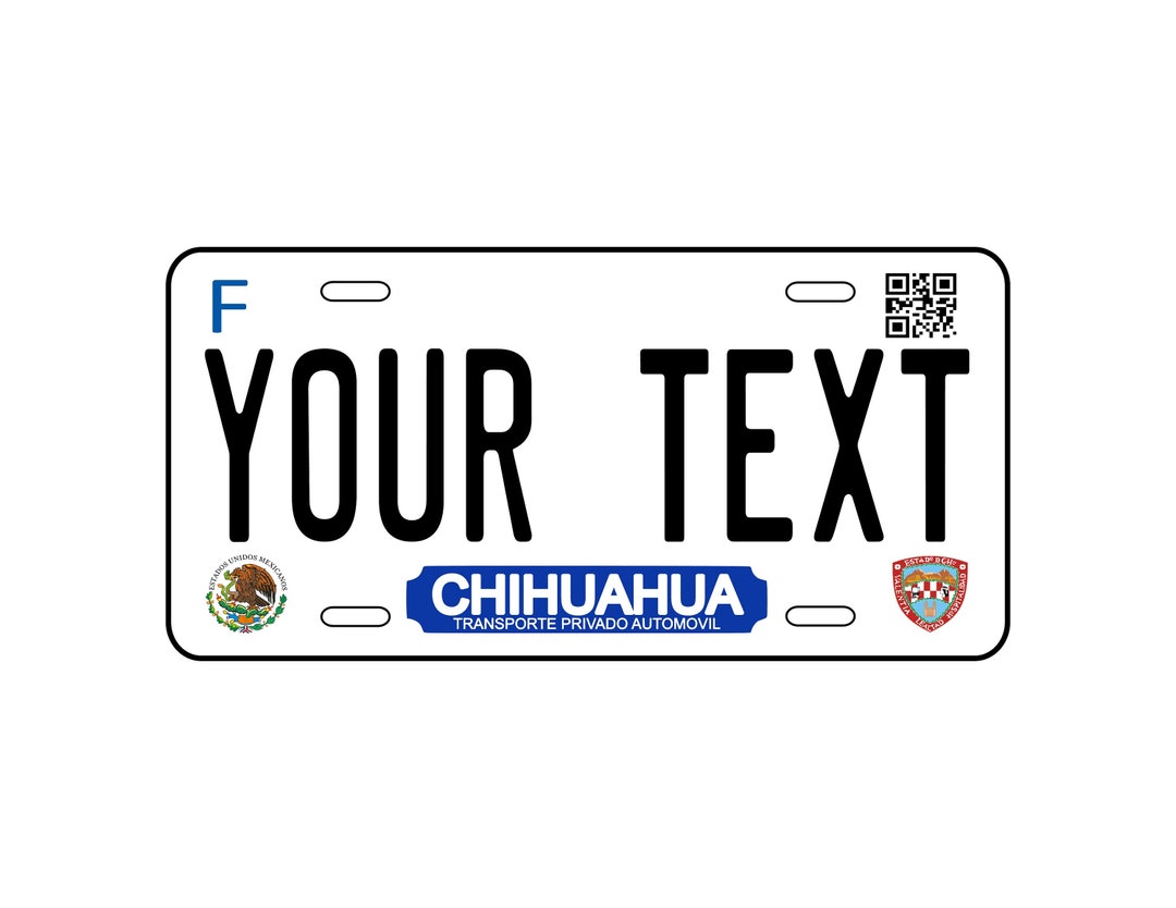 State of Chihuahua Car Plate Car Plate Mexico Car Plates of Etsy
