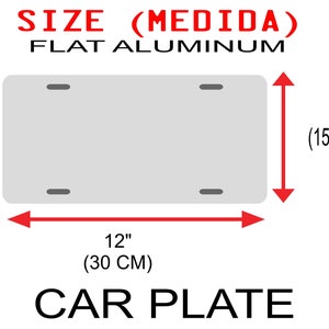 Personalized Aluminum Car Plates/ Car plate Mexico/ Car Plates of the States of Mexico/ Place your Text/ License plate image 10