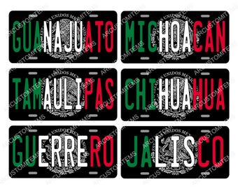 Mexico Auto Plates, Aluminum Plate for Car States Mexico, Car Plate Mexico State, Mexico Plates, NOVELTY PLATE, Quality Plate