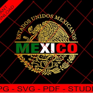 ESCUDO MEXICO, Logo de Mexico, Aguila con texto Mexico, Diseño del Aguila de Mexico, Design Escudo Mexico , Viva Mexico, Cricut, Silhouette