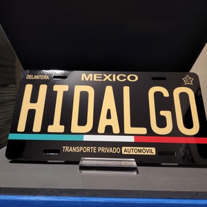 Personalized Car Plate From HIDALGO, Car Plate Mexico, Car Plates From ...