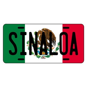 Placa Auto Estado SINALOA, Car Plate Mexico, Placas Carro Mexico State, Placas de SINALOA, Placa de Calidad, Car Plate SINALOA.