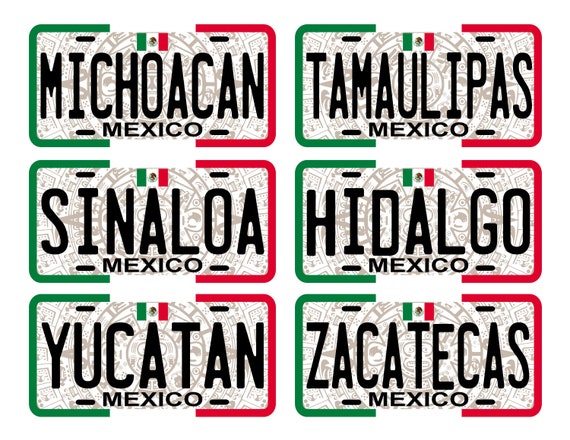 Huracán nosotros Monasterio Placas Auto Estados De Mexico Placa Aluminio Para Auto Todos - Etsy