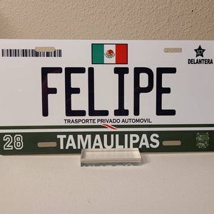 Personalized Aluminum Car Plates/ Car plate Mexico/ Car Plates of the States of Mexico/ Place your Text/ License plate image 5