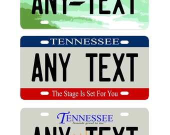Personalized TENNESSEE License Plate / Any text-Any text / Car Plate TENNESSEE / License Plate Tennessee / Tennessee State