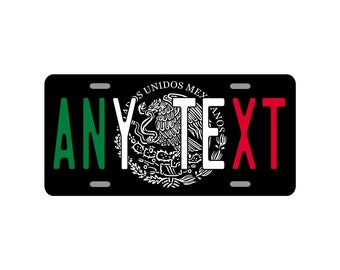 Mexico Any Text Car Plate, Personalized Aluminum Car Plate Any Text, License Plate Mexico, Mexico Plates, NOVELTY PLATE, High Quality