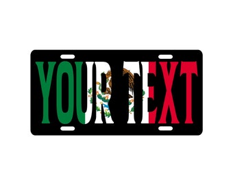 Mexico Any Text Car Plates, Any Text Aluminum Car Plate, Car Plate Mexico, Mexico Plates, NOVELTY PLATE, Quality Plate, Any Text