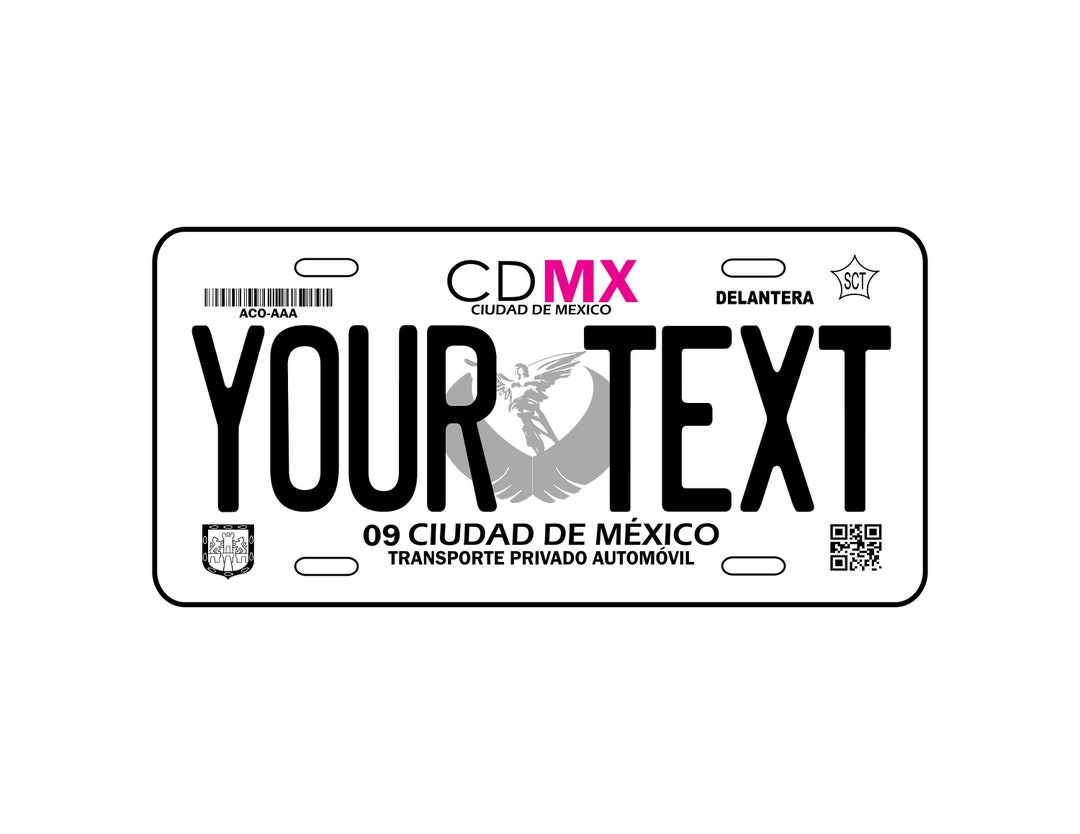 Car Plate Mexico City, Car Plate Mexico, Car Plates of the States of