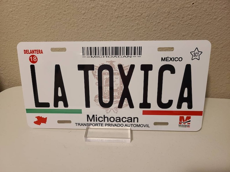 Personalized Aluminum Car Plates/ Car plate Mexico/ Car Plates of the States of Mexico/ Place your Text/ License plate image 4