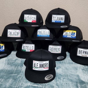 Mexico Plate Hats, Mexico Plate Cap, Novelty Cap, Custom Cap States Mexico, Caps Mexico, Custom Hats Mexico