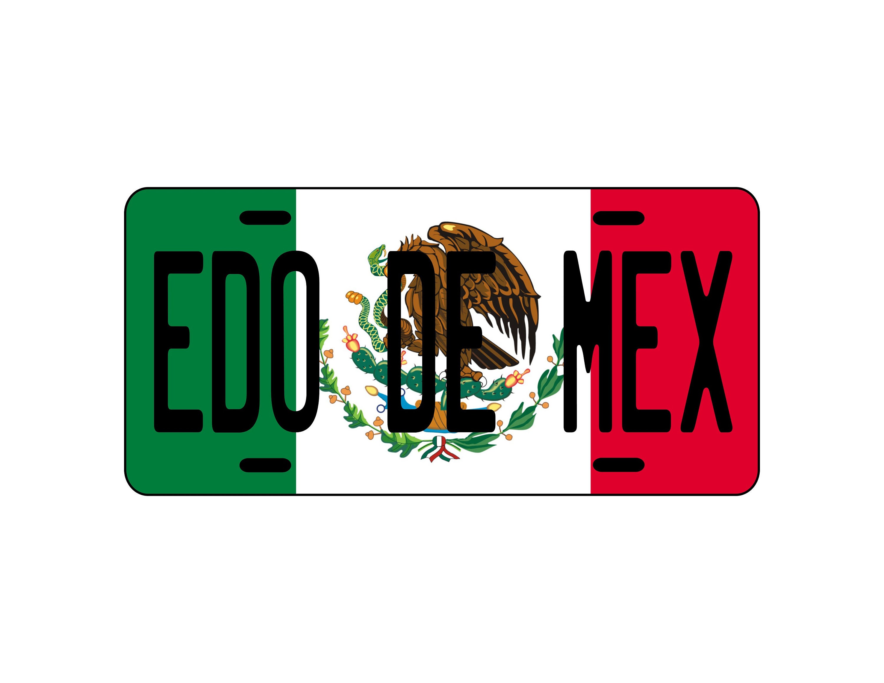 Edo De MEX Auto State Plate, Plate Mexico, Mexico State Carro Plates, Mex Edo Plates, Quality Plate, Edo de Mexico