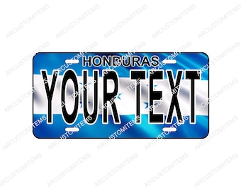 Decorative Car Plate from Honduras, Car Plate Honduras, Custom Car Plate Honduras, License Plates from Honduras, License Plate for Car from Honduras