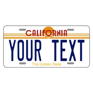 Car Plate California / CALIFORNIA Custom Personalized License Plate Novelty / California State / Placa Personalizado de CALIFORNIA