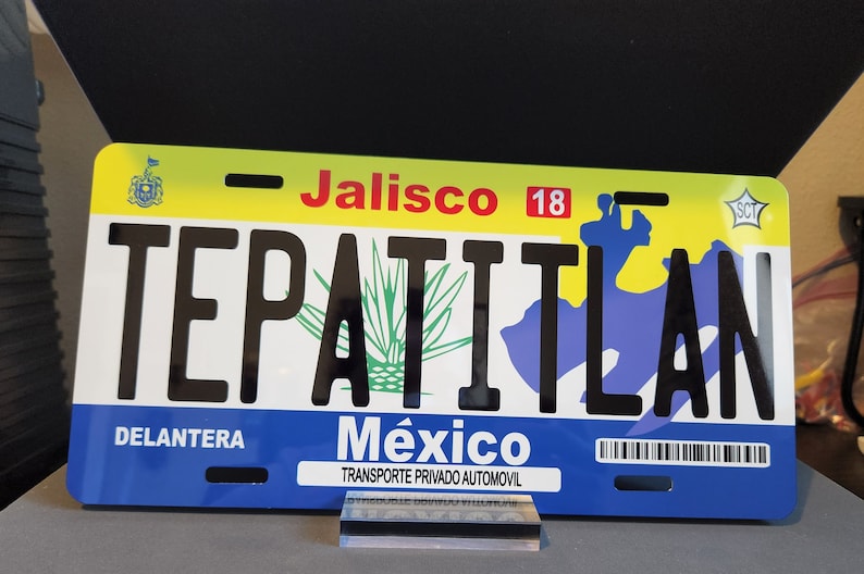 Personalized Aluminum Car Plates/ Car plate Mexico/ Car Plates of the States of Mexico/ Place your Text/ License plate image 9