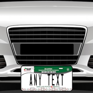 Personalized Aluminum Car Plates/ Car plate Mexico/ Car Plates of the States of Mexico/ Place your Text/ License plate image 3