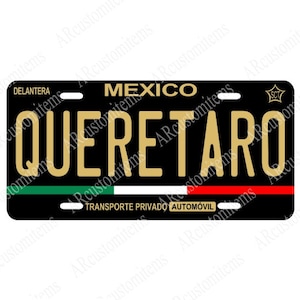Personalized Car Plate from QUERETARO, Car Plate Mexico, Car Plates from QUERETARO, Car Plate QUERETARO, Fashionable