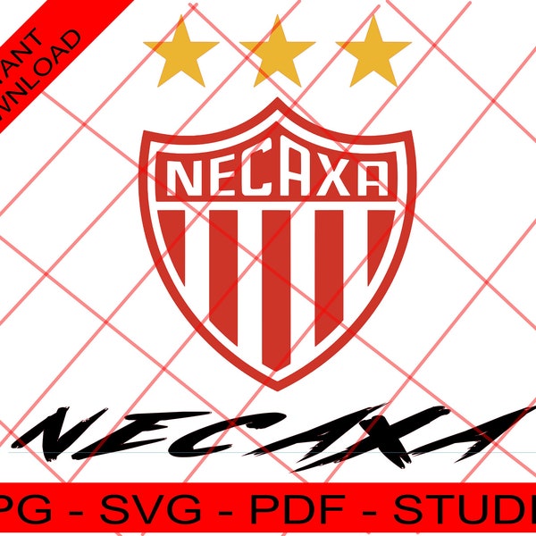 Club de Futbol NECAXA, Los RAYADOS del Necaxa, Mexican soccer team Atlas, Futbol Mexicano Equipo Atlas, Silhouette-Cricut svg