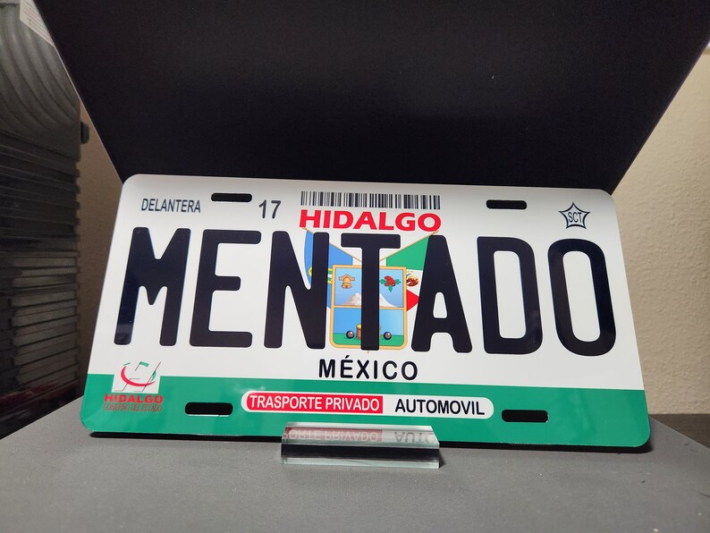 Decorative Plate for Car State of HIDALGO Car Plate Mexico Etsy