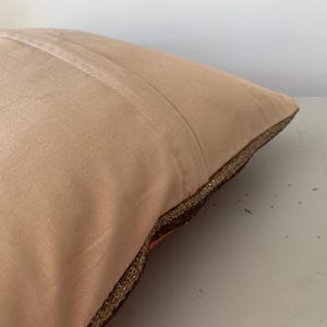 Turkish Rug Pillow Case 16x16, Handmade Kilim Pillow Cover -Calm Home Decor -Square Cushion -Decorative Throw Couch image 4