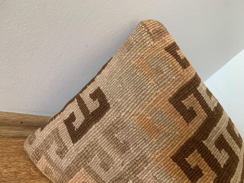 Cojín de 30 x 50 cm, funda de cojín lumbar, funda de cojín kilim turco, decoración bohemia moderna, cojín de alfombra, cojín de sofá, funda de cojín tribal. imagen 12