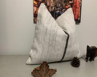 Gray White Throw Pillow 20x20 -Abstract Pillow -Kilim Pillow Cover -Couch Pillows -Fall Decor Pillow -Turkish Cushion Cover -Interior Design