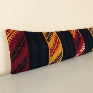 Cuscino da letto 12x48 -Cuscino lombare extra lungo -Cuscino King Size -Decorazione della camera da letto -Copricuscino -Federa per cuscino da letto -Copricuscini Kilim