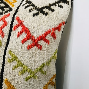 Funda de almohada vintage - Funda de almohada de cáñamo Kilim de 16x16 - Cojín de sofá - Almohada de sofá colorida - Almohada turca decorativa - Cojín de tiro - Decoración boho imagen 4