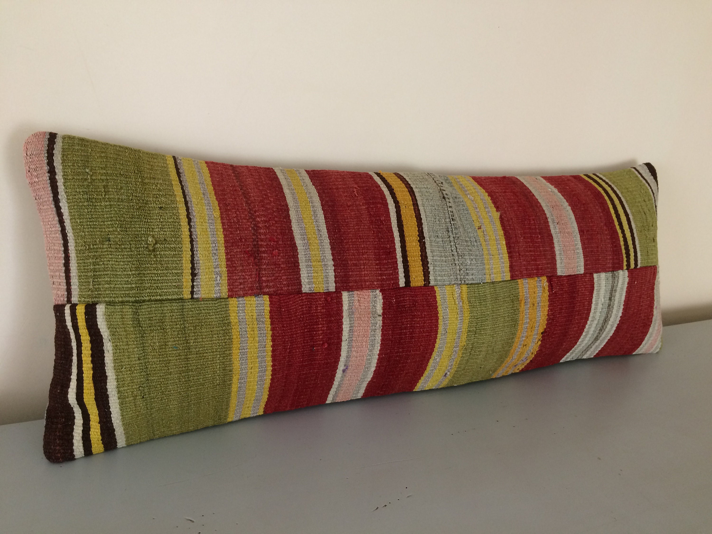Long Kilim Pillow Cover 12X36 Extra Long Pillow King Size Etsy