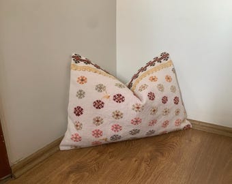 Boho Kilim Kissenbezug 16x24 | Lendenkissen ⇻ Neutraler Kissenbezug, Bauernhauskissen ⇻ Türkisches Baumwollkissen, Raumdekor