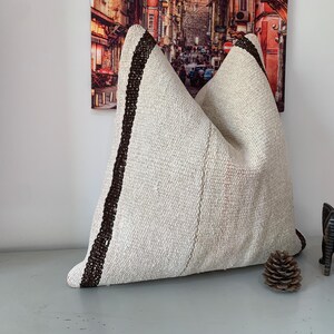 Loveseat Hemp Cushion Covers Turkish Blue Hemp Cushion Cover