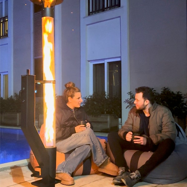 Pellet Burner Rocket Stove Flame Torch , Outdoor or Camping