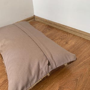 Cojín de 30 x 50 cm, funda de cojín lumbar, funda de cojín kilim turco, decoración bohemia moderna, cojín de alfombra, cojín de sofá, funda de cojín tribal. imagen 4