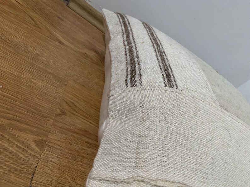 Textured Boho Kilim Pillow Cover 20x20, Mid-Century Modern, Large Couch Cushion, Patchwork Pillows Throw, Beige Brown, Room Decor image 10