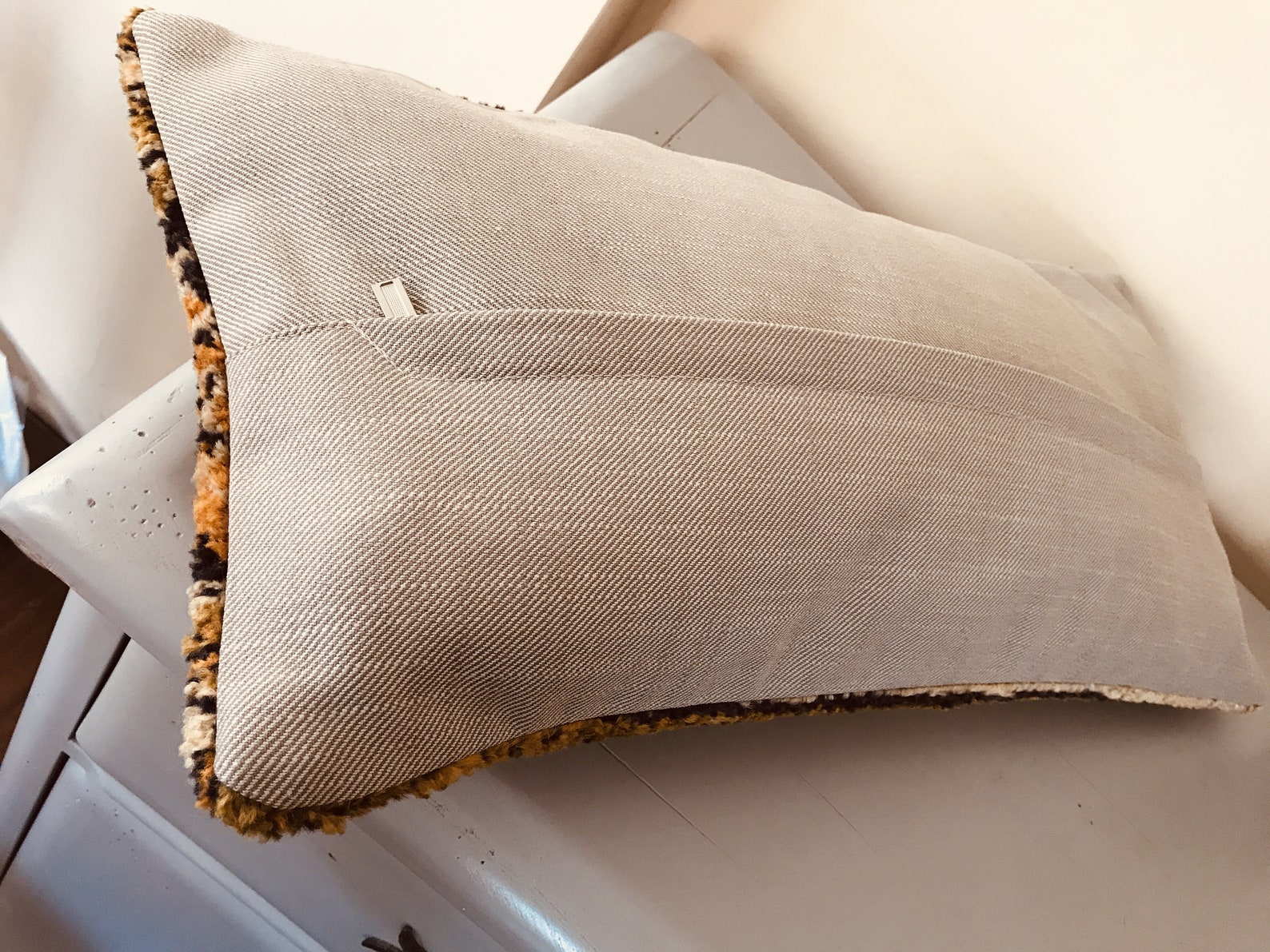 Orange Blue Floral Lumbar Pillow Cover 12X24 Decorative Throw Etsy France