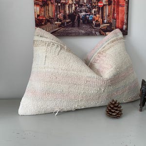 Cuscino di canapa vintage - Copricuscino Kilim 16x24 - Cuscino lombare da tappeto - Federa per cuscino Kilim unica - Cuscino turco - Cuscino da pavimento rettangolare