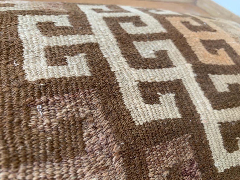 Cojín de 30 x 50 cm, funda de cojín lumbar, funda de cojín kilim turco, decoración bohemia moderna, cojín de alfombra, cojín de sofá, funda de cojín tribal. imagen 5