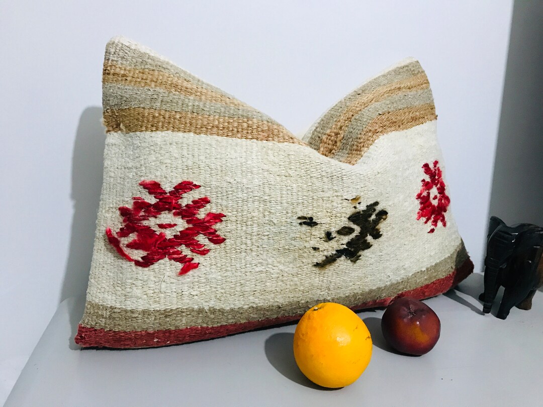 Organic Throw Pillow Case 16x24 hemp Navajo Pillow textured Etsy