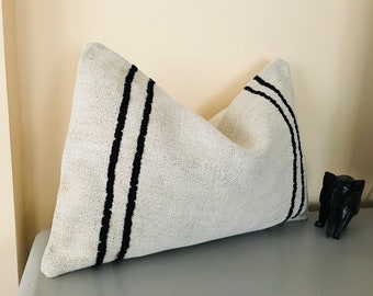 Funda de almohada Boho Kilim - 16X24 - Funda de almohada vintage - Almohada de decoración rústica - Almohada turca para sofá - Cojín Kilim - Funda de almohada de alfombra