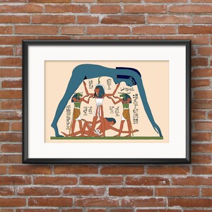 Ancient Egyptian Reproduction Unframed Art Print The Creation of the World: Nut, Geb and Shu Book of the Dead of Nestanebetisheru image 6