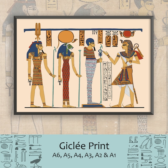 The Triad of Memphis - Ancient Egyptian A-size Giclée Fine Art